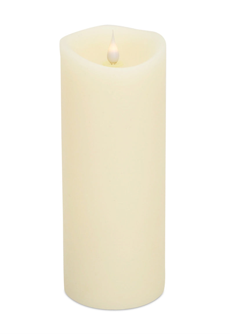 SIMPLUX LED DESIGNER CANDLE W/REMOTE 3.5"DX9.25"H WAX/PLASTIC W/REMOTE