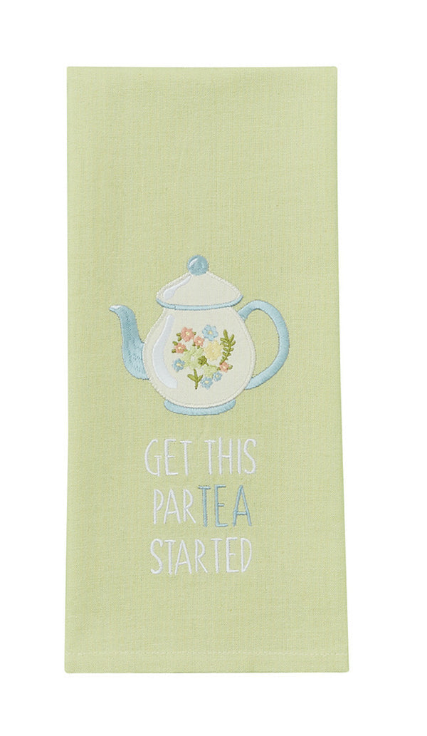 GET THIS PARTEA STARTED APPLIQUE EMBROIDERED DISHTOWEL