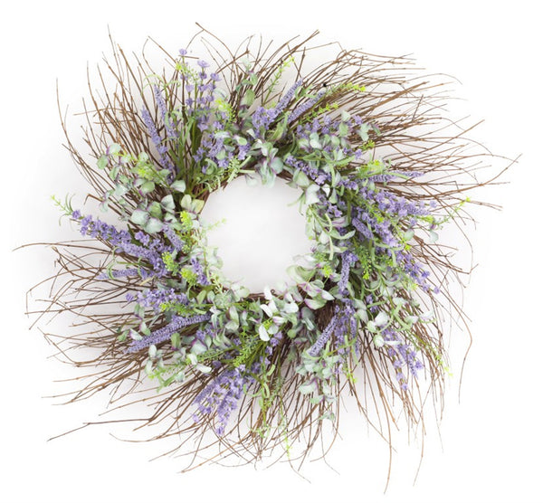 Purple & Green Floral Wreath