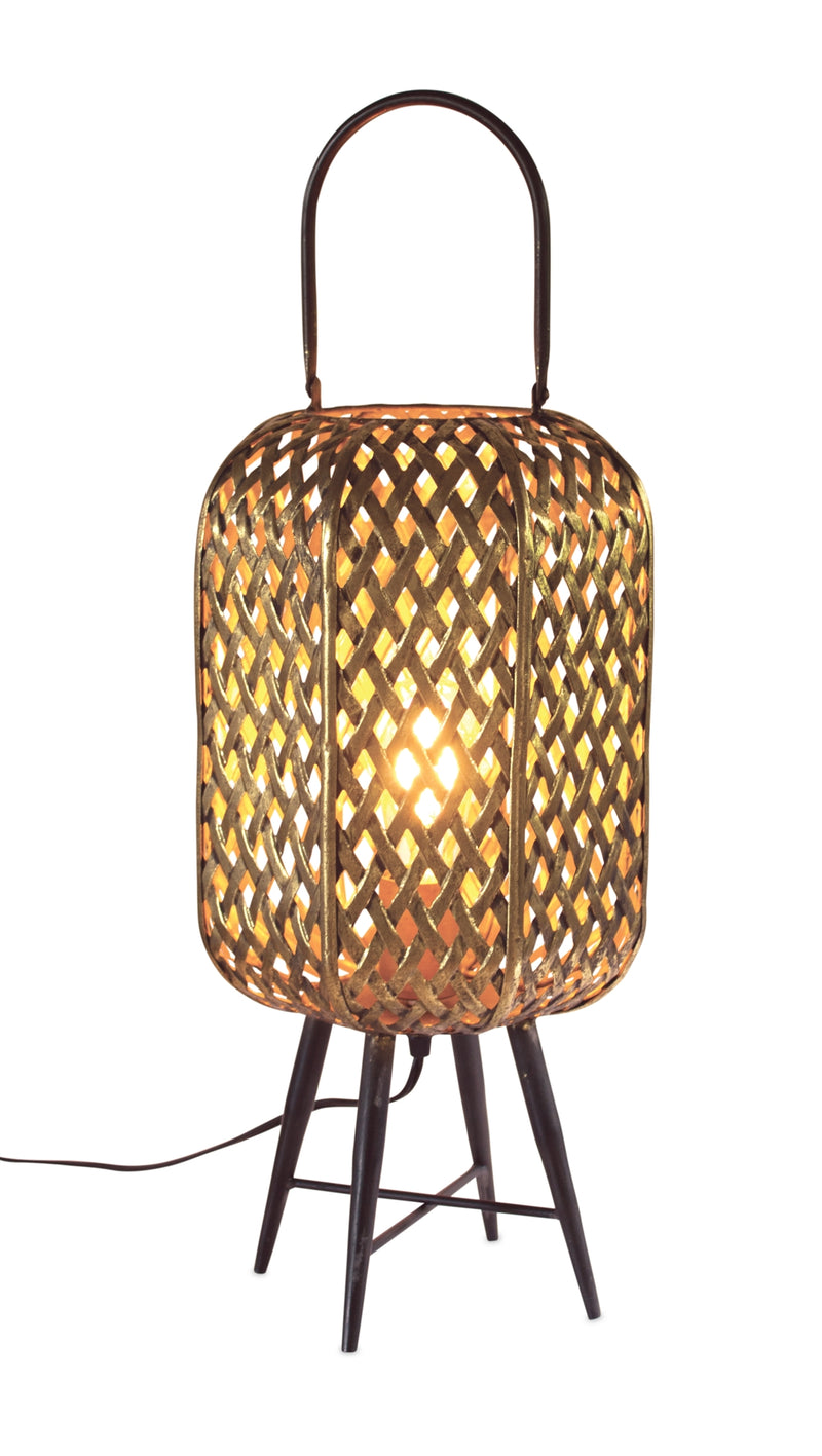 Wicker Lantern with Legs