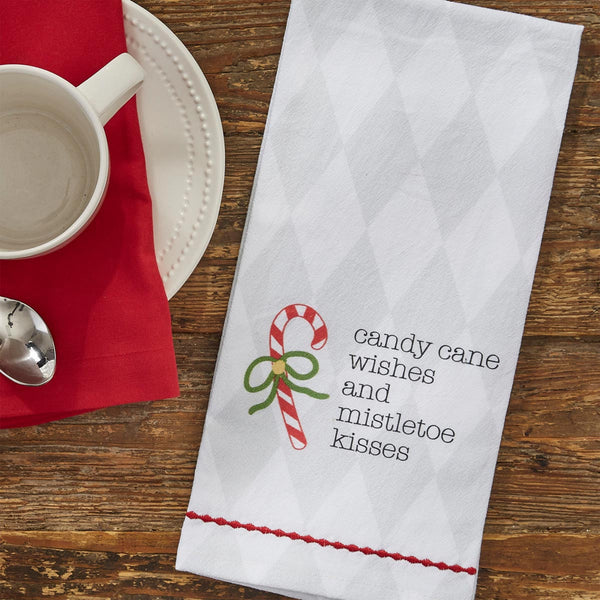 CANDY CANE DECORATIVE DISHTOWEL