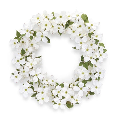 DOGWOOD WREATH 24.5"D POLYESTER