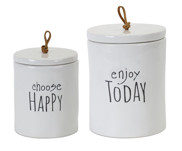 Stoneware Canister Set 