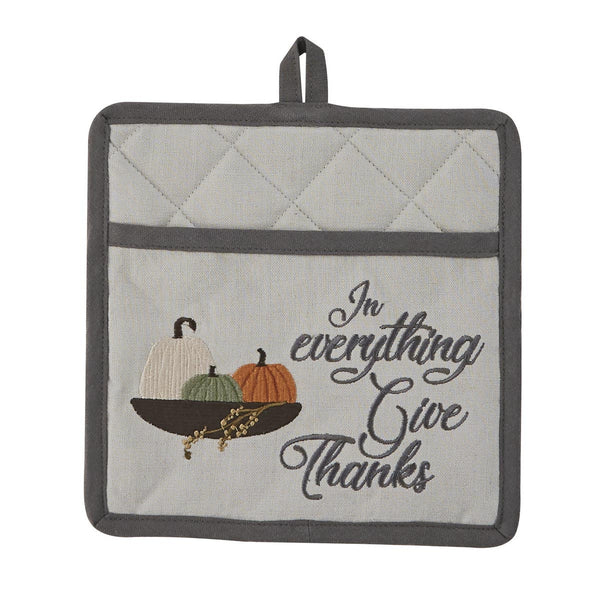 IN EVERYTHING GIVE THANKS POCKET POTHOLDER