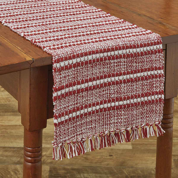 PEPPERMINT STRIPE TABLE RUNNER - 36"L