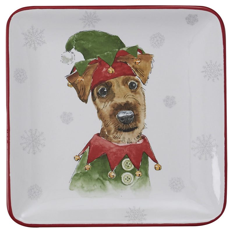 HOLIDAY PAWS SALAD PLATE