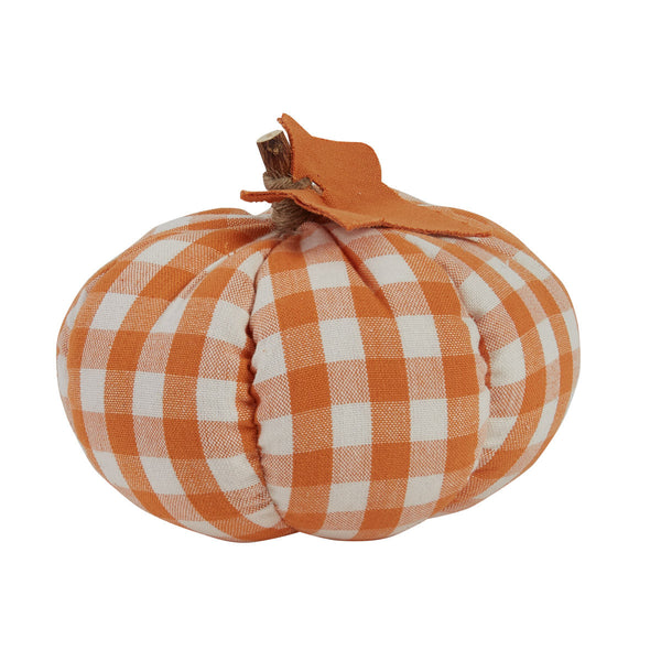 SHORT ORANGE AND CREAM CHECK PUMPKIN