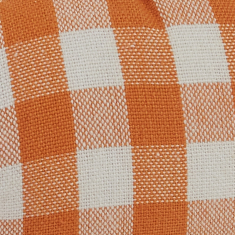 SHORT ORANGE AND CREAM CHECK PUMPKIN