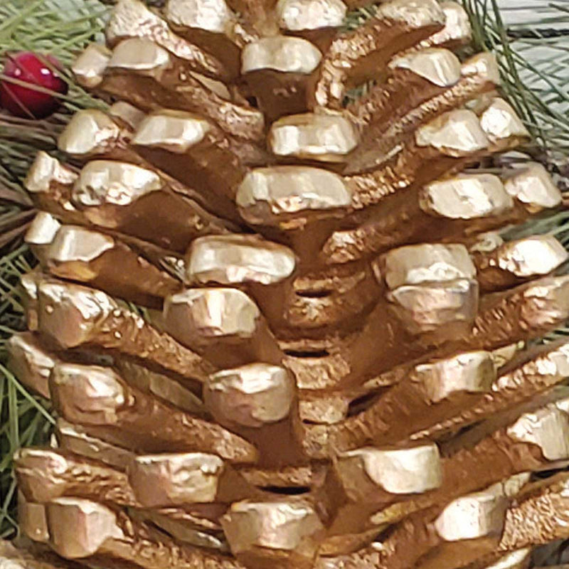 PINECONE STOCKING HANGER - GOLD