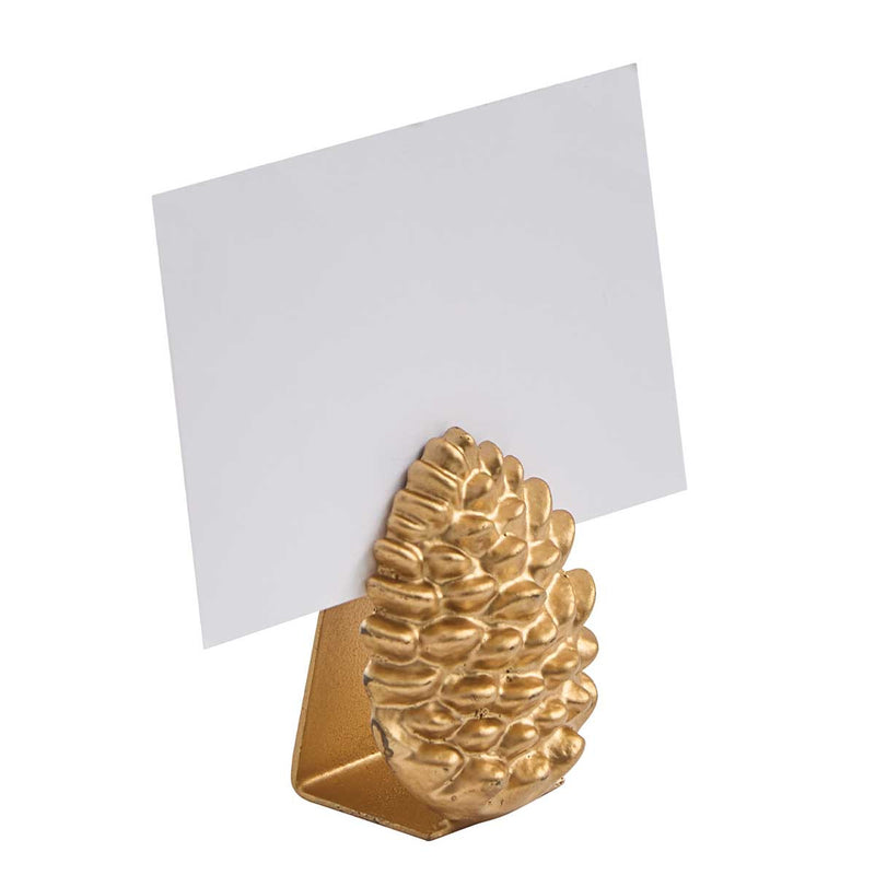 PINECONE PLACE CARD HOLDER - GOLD