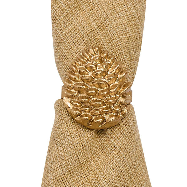 PINECONE NAPKIN RING - GOLD