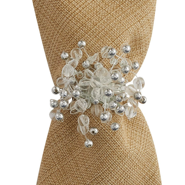 FROST AND ICE BEADED NAPKIN RING