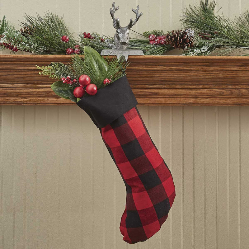 BLACK & RED CHECK STOCKING