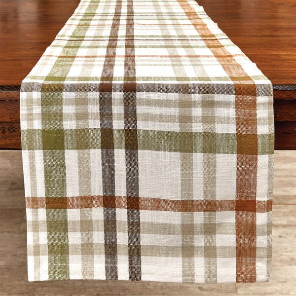 AUTUMN PLAID TABLE RUNNER 72" L