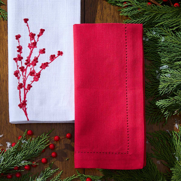 BERRY ELEGANCE NAPKIN 20" - CRANBERRY