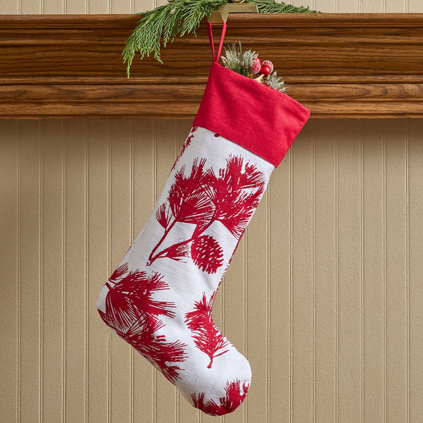 CRANBERRY PINECONE STOCKING