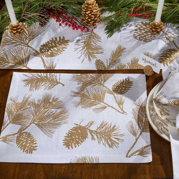 GOLD PINECONE PLACEMAT