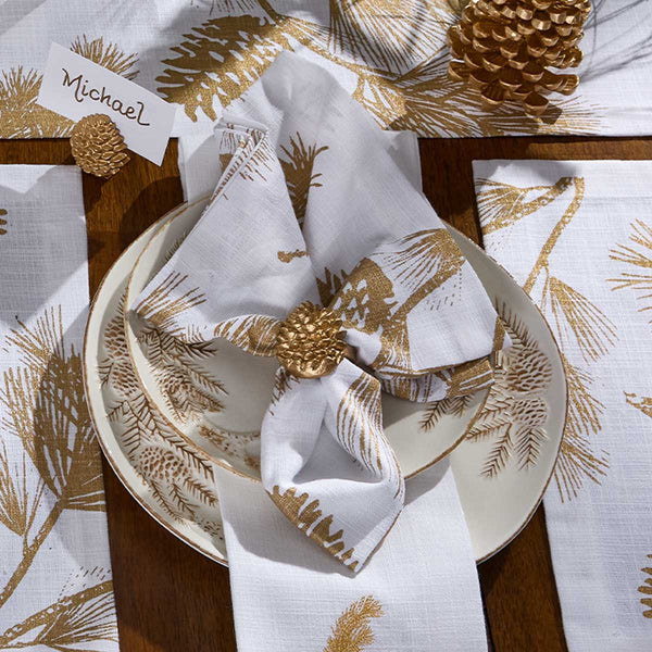 GOLD PINECONE NAPKIN