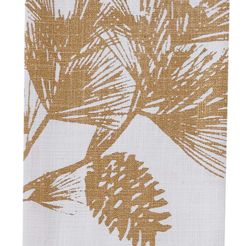 GOLD BORDERED PINECONE DISHTOWEL