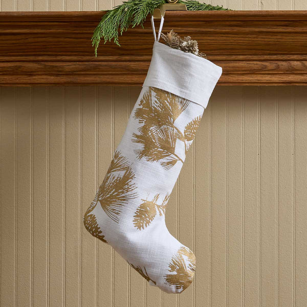 GOLD PINECONE STOCKING