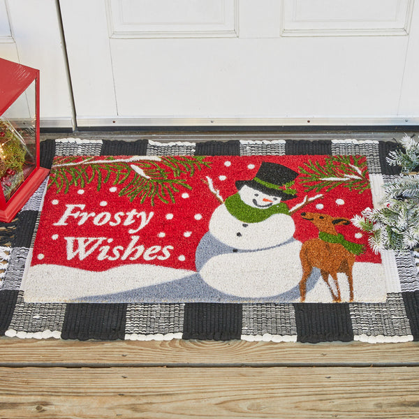 FLURRY SNOWMAN DOORMAT