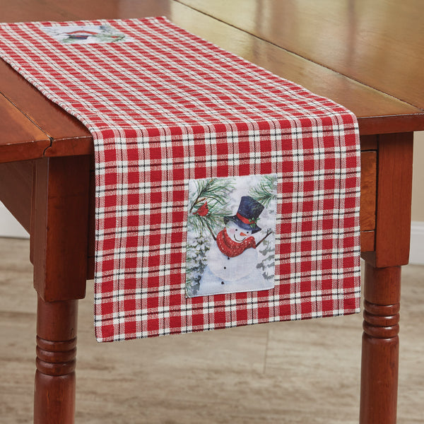 FLURRY SNOWMAN TABLE RUNNER 36" L