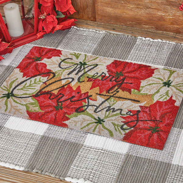 POINSETTIA PINE DOORMAT