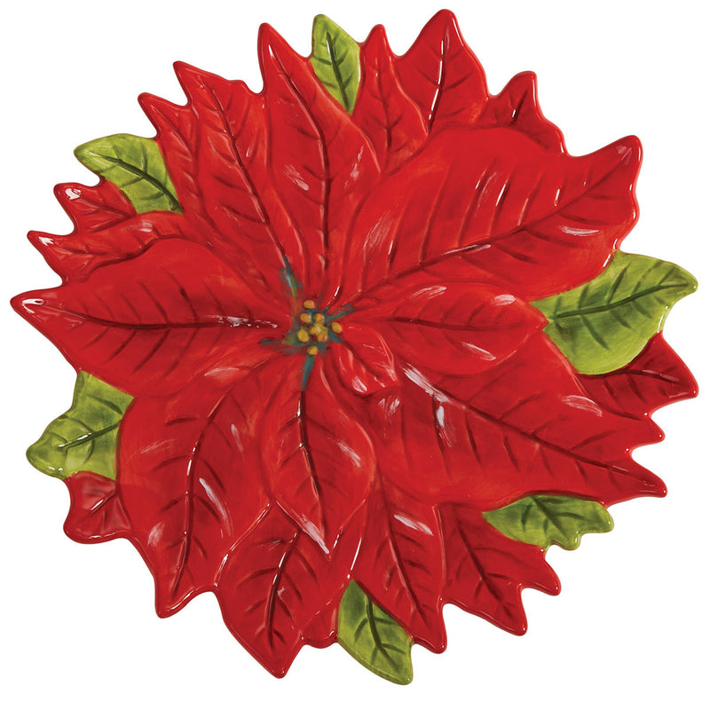 POINSETTIA PINE SALAD PLATE