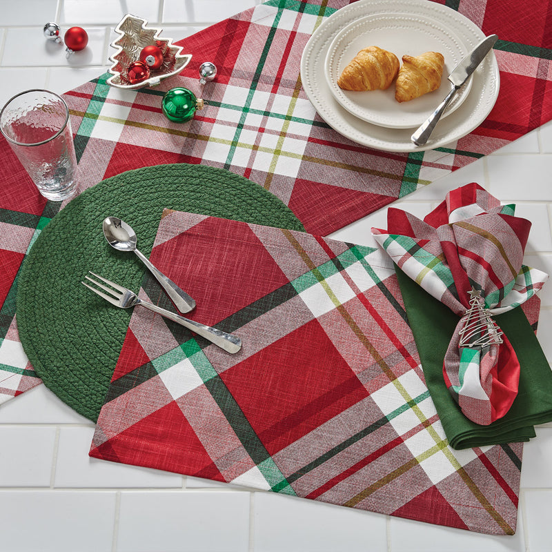 TANNON PLAID TABLE RUNNER 72" L