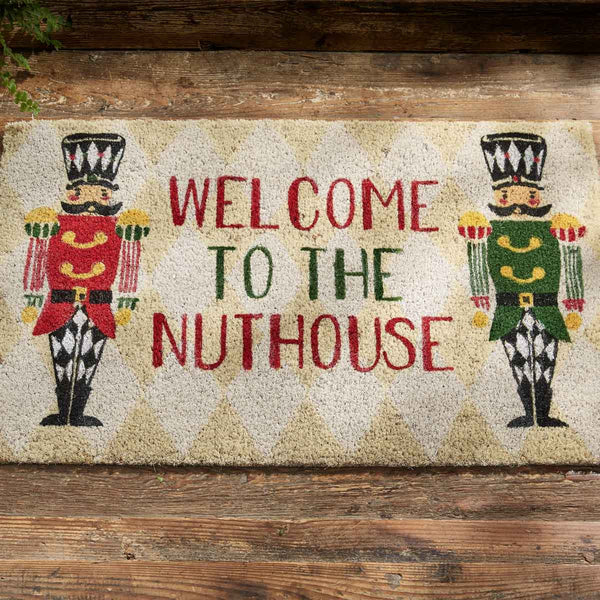 NUTCRACKER DOORMAT - WELCOME TO THE NUTHOUSE