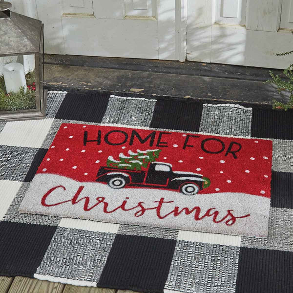 HOME FOR CHRISTMAS DOORMAT 18"X30"