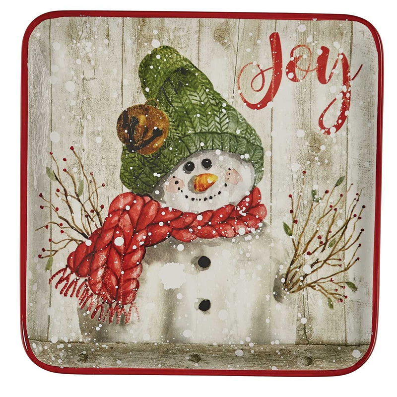 FARMHOUSE SNOWMAN SALAD PLATE