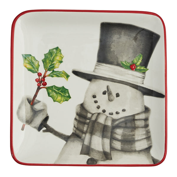 SKETCHBOOK SNOWMAN SALAD PLATE