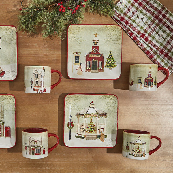 VINTAGE TOWN SQUARE MUG 4 ASSORTED