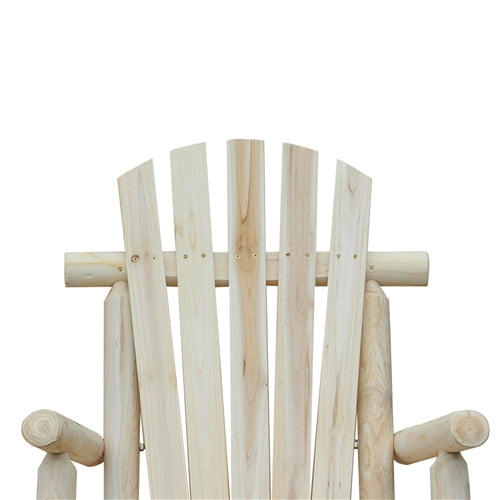 FarmHouse Classical Fir Wood Rocking Adirondack Chair Natural - Set of 2