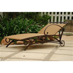 Resin Wicker / Steel Multi-Position Chaise Lounge Chair Recliner